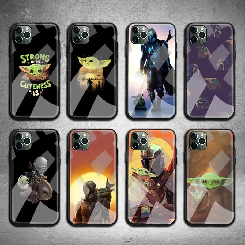 

Star wars Yoda Phone Case Tempered Glass For iPhone 13 12 11 Pro Mini XR XS MAX 8 X 7 6S 6 Plus SE 2020 cover