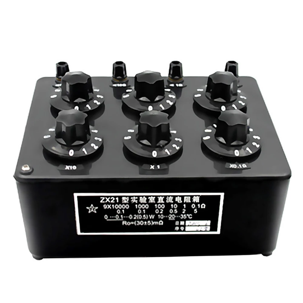 ZX21 Laboratory Precision Variable Decade Resistor Standard Rotary Resistance Box 0.1R-99.9999KR Teaching Instrument