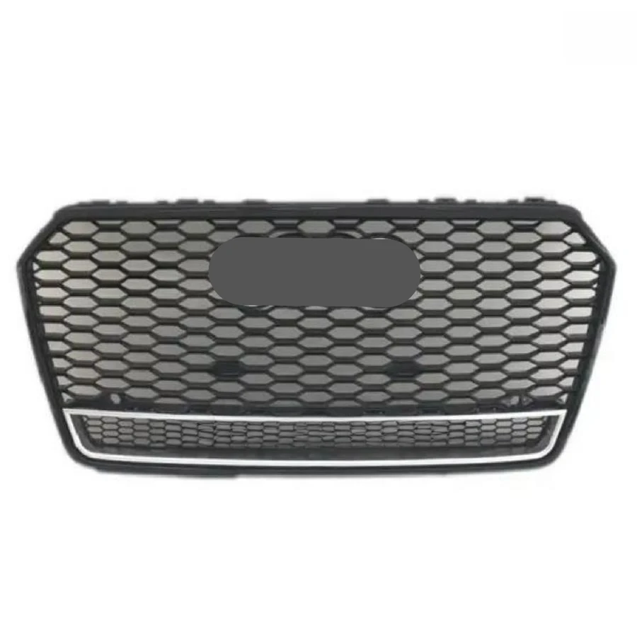 

For RS7 Style Front Sport Hex Mesh Honeycomb HoodGrill Gloss Black For Audi A7/S7 2016 2017 2018 2019 CarAccessories