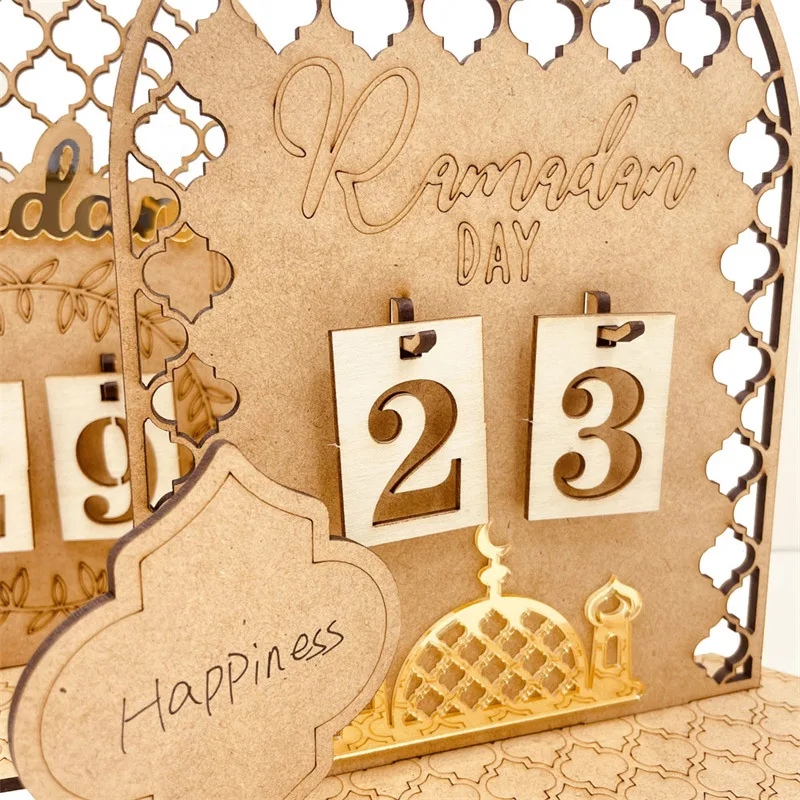 

Календарь с обратным отсчетом, дневной календарь, украшение для мусульманского фестиваля «сделай сам», ИД Мубарак, товары для украшения дом...