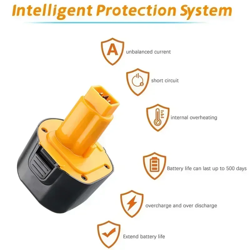 Аккумулятор Ni-MH 9 6 В 6800 мАч совместимый с Dewalt DE9061 DE9062 DW9061 DW9062 DE9036 DW911 DW050