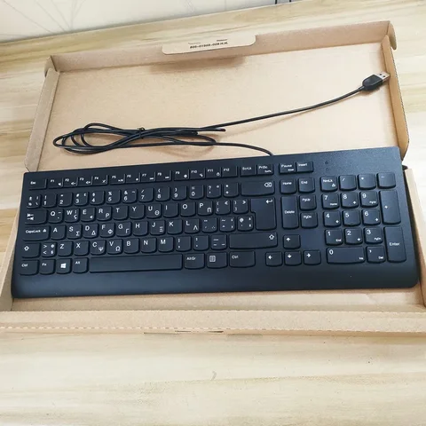 Черная проводная USB-клавиатура SK8823 EKB-536A для Lenovo, греческая раскладка