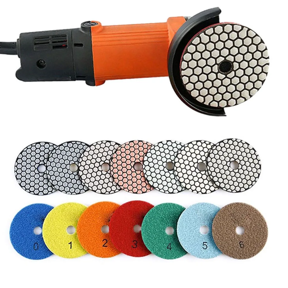 

3Inch 80mm Diamond Polishing Pads 50-3000 Grit Dry Grinding Wheel Sanding Disc For Granite Marble Quartzite Grinding Tool