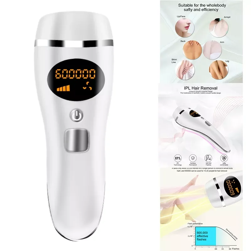 Male And Female Permanent Hair Removal 999,900 Flashes Painless Hair Removal For Whole Body Use EU Plug