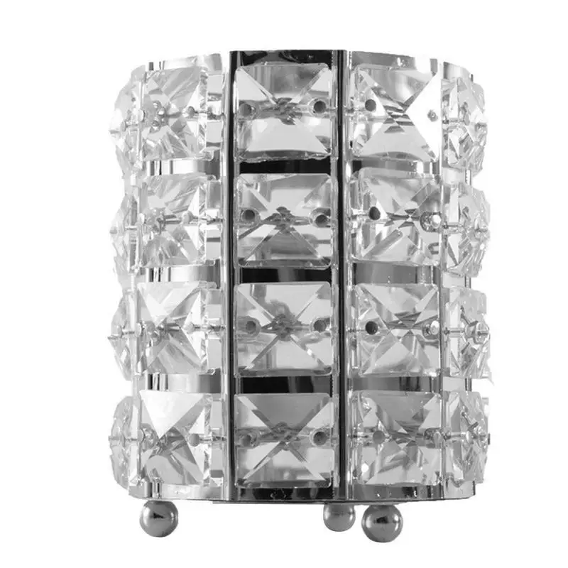 

Crystal Cosmetics Pencil Cup Holder Makeup Holder Organizer For Pen Eyebrow Comb Brushes Pen Cup Collection Storage Container