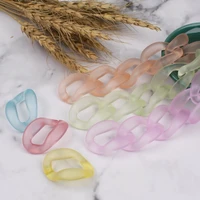 1020pcs 2637mm frosted transparent acrylic beads link open assembled chain loose bead for diy bag chain jewelry supplies