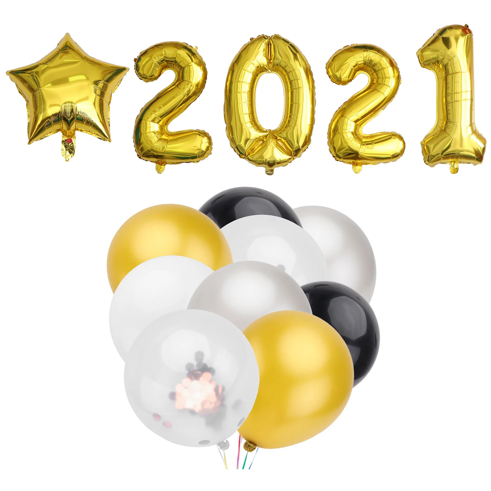 

Balloons Party New Happy Year Balloon Supplies Number Photo Favors Graduation Years Star Decor Foil Latex Eve Prop