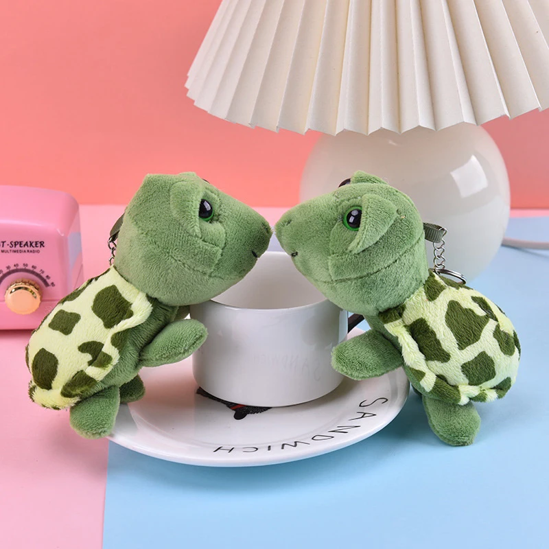 

Cute Cartoon Mini Turtle Doll Keychain Pendant Girl Women Bag Doll Plush Toy Key Ring Jewelry Small Gift