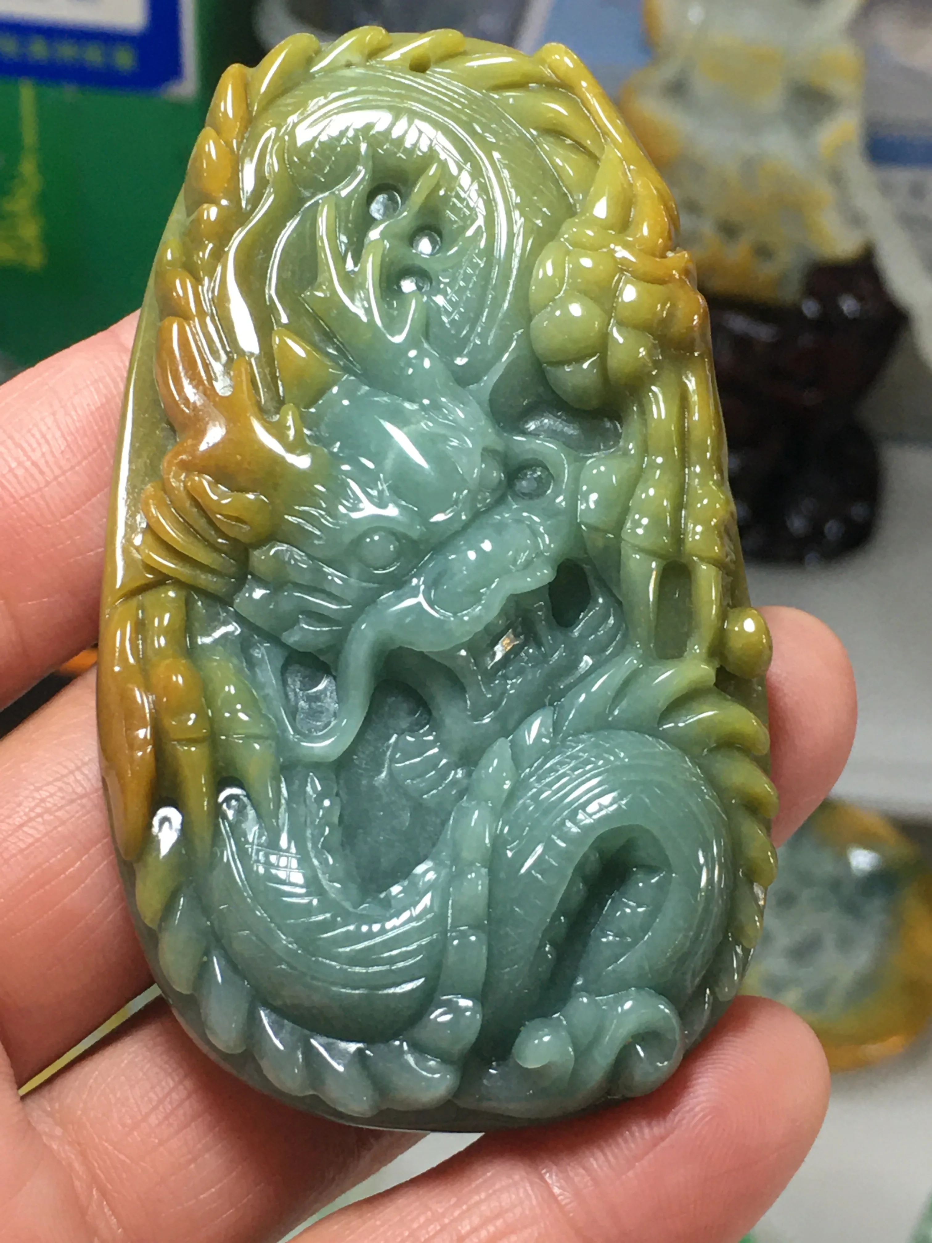 

Натуральный нефритовый зеленый Нефритовый дракон 7А, Нефритовое ожерелье, подвески, ювелирные изделия, нефритовые ожерелья для женщин и муж...