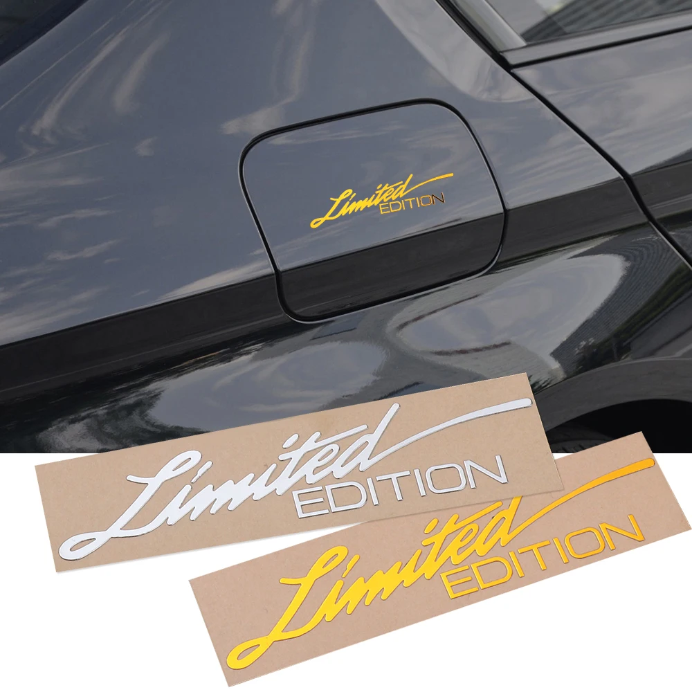 

2pcs New 3D Metal Nickel LIMITED EDITION Emblem Car Window Sticker Motorcycle Mobile Phone Laptop Automobile Decoration Decals