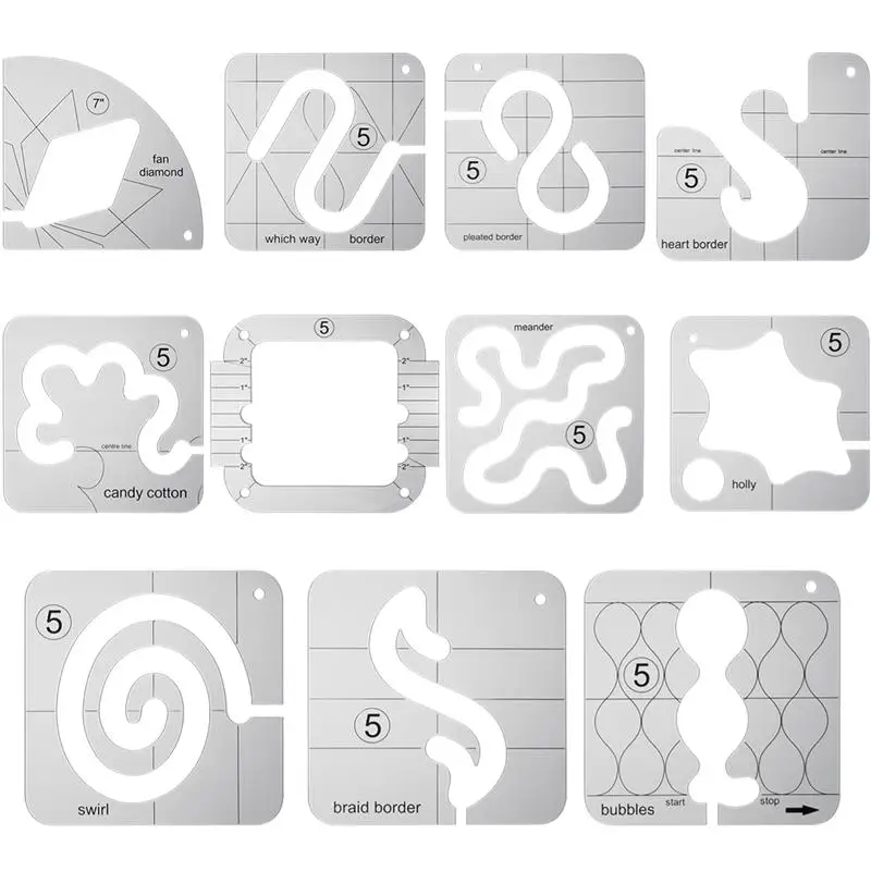 

Фотообои и шаблоны 11 шт., акриловая ткань для шитья, прозрачная ручка, многофункциональное одеяло в форме рукоделия, лоскутное шитье без дви...