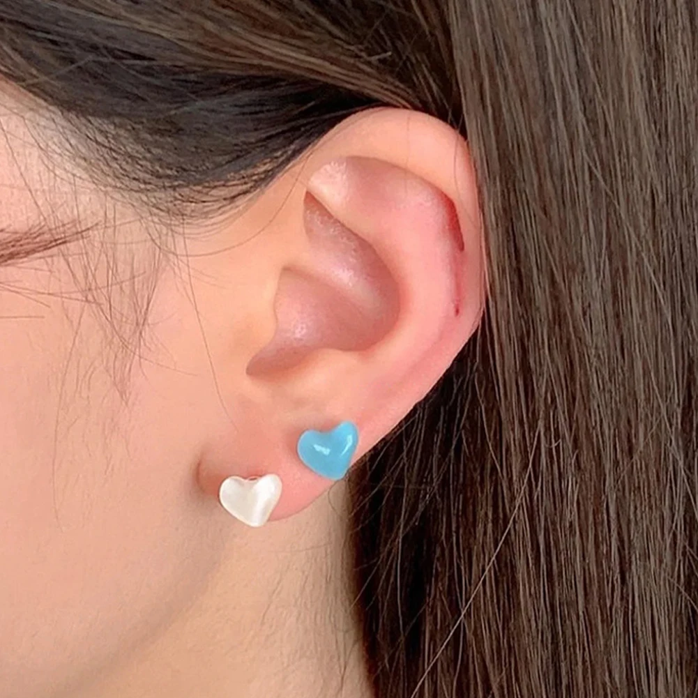 

Heart Resin Earrings for Women Jewelry Making Cute Romantic Earrings Elegant Fashion Minimalist Style Stud Earrings for Women