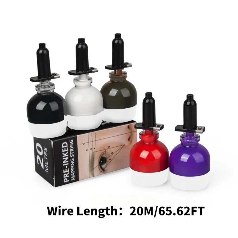 

20 Meter Microblading Mapping Pre-Ink String for Makeup Eyebrow Dyeing Linen Thread Semi Permanent Positioning Measure Tool
