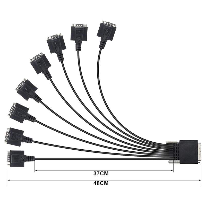 Фото Плата расширения PCIE на 8 портов RS232 последовательная карта PCI-E X1 s DB9 Карта Плата расширения PCIE на 8 портов RS232 последовательная карта PCI-E X1 s DB9 Карта
