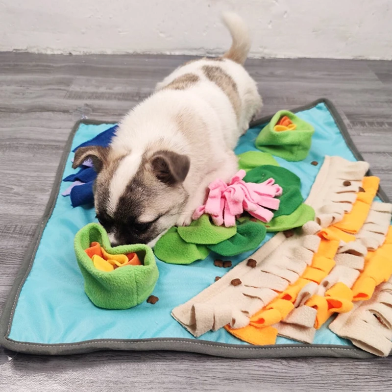 

Dog Snuffle Mats Chew Toys Stuffed Flower Style Treat Dispensing Pad Puppy Encouraging Foraging Skills Training Toys Pet Product