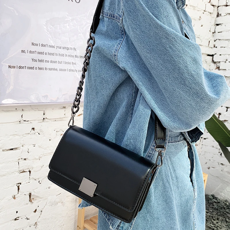 

Женские сумки на плечо с цепочкой, высококачественные женские маленькие сумки через плечо для женщин, повседневные женские Сумки из искусс...