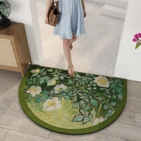 non slip bath mat silk circle water absorbent floor carpet van gogh painting quick drying foot mat bathroom entrance door mat