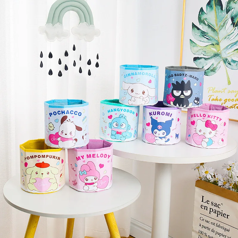 

Sanrios Kuromi Cinnamoroll My Melody Kittys Pochacco Pompompurin Hangyodon Xo Anime Cute Cartoon Desktop Waterproof Storage Box