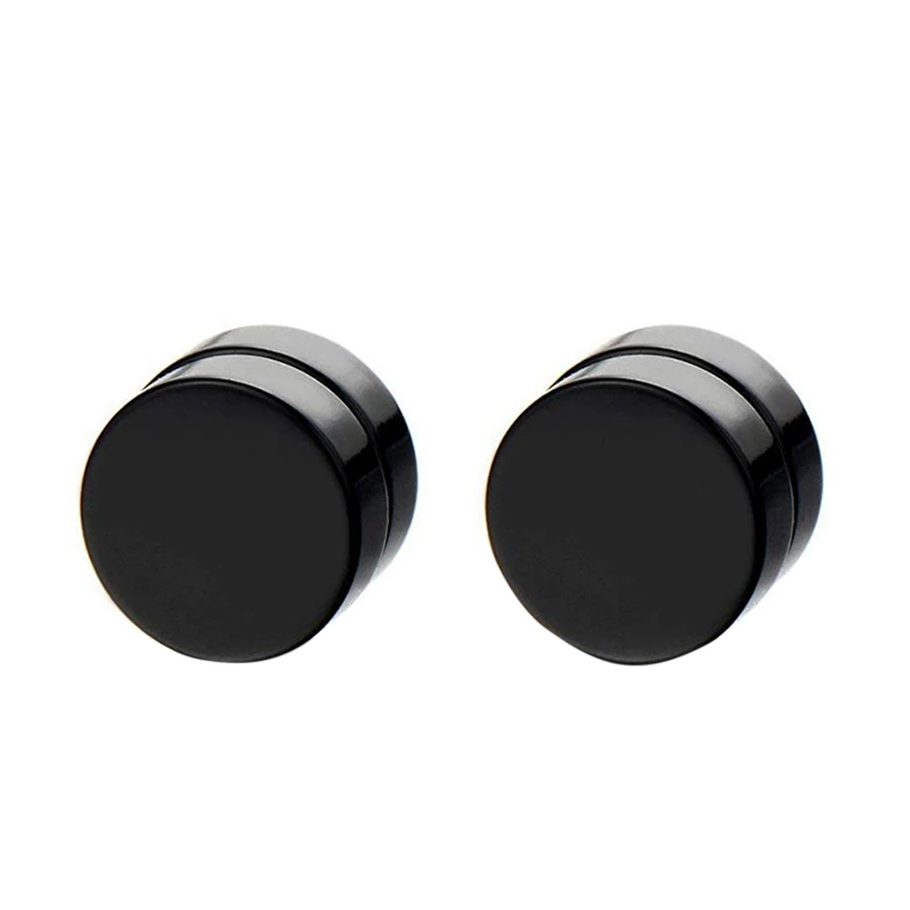 

1 Pair Man Women Magnetic Earrings No Piercing Simple Acrylic Round Earring