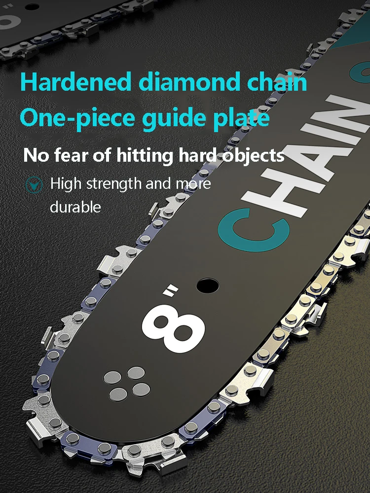 Бесщеточная Беспроводная бензопила 8 дюймов 1980 Вт ручная садовая электропила