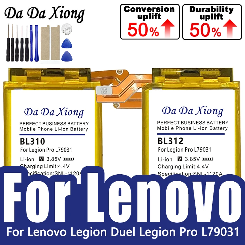 Фото Аккумулятор 3000 мАч BL310 3000 мАч BL312 для Lenovo Legion Duel Legion Pro L79031 BL310 BL312, аккумуляторы для мобильных телефонов №1