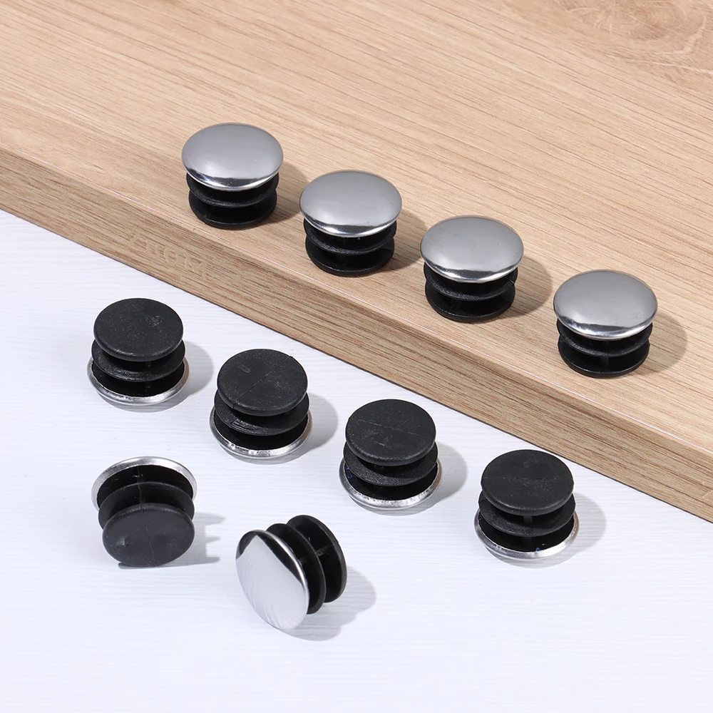 

5/10Pcs Black Plastic Furniture Leg Plug Blanking End Cap Bung for Round Pipe Tube Hot-selling Desk Chair
