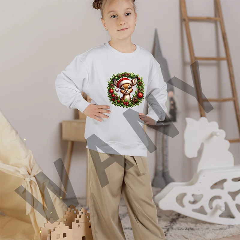 Животные в рождественских шапках Dtf Transfers Ready to Press Iron on for T Shirts Patch Transfer Patches Одежда