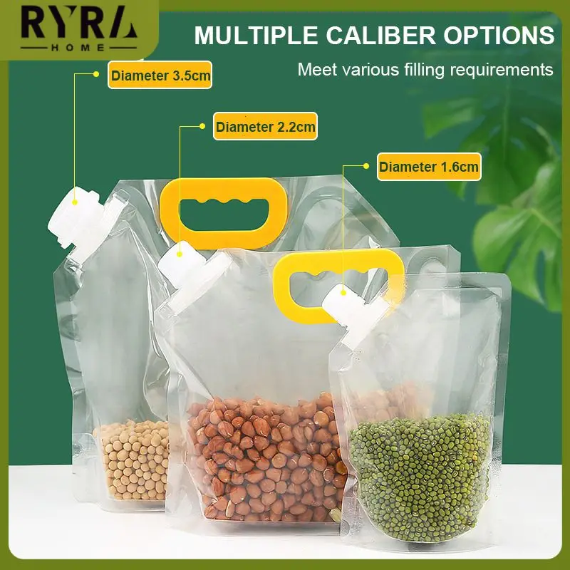 

Ziplock Plastic Bags Reusable Portable Grains Storage Bag Leakproof Sealed Bag Kitchen Accessories Food Storage Containers Bags