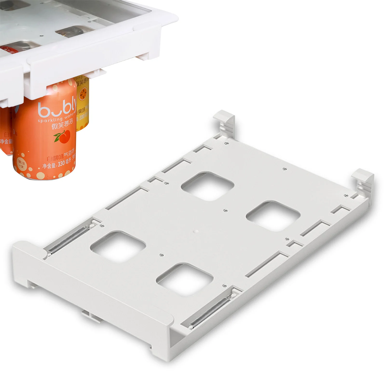 

Can Storage Rack Beer Soda Can Arrangement Dispenser Refrigerator Slide Shelf Beverage Organizer Ice Box Fridge Kitchen Tool