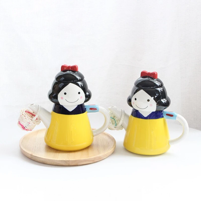 

Japanese Creative Hand-Painted Cartoon 3D Princess Teapot Cartoon Teapot Tea Leak Combination Ceramic Tea Set