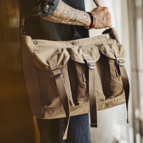 Винтажная уличная сумка через плечо Maden, мужская большая вместительная сумка через плечо, дорожная повседневная сумка на каждый день