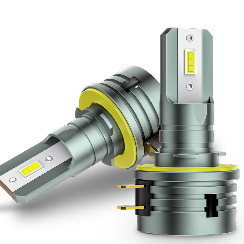 Новинка, беспроводная лампа H11B для фар, 2 шт., лампа Canbus Turbo H9B H8B, супер яркая белая лампа 6000K, 120 Вт, лм, Размер 1:1, подключи и работай