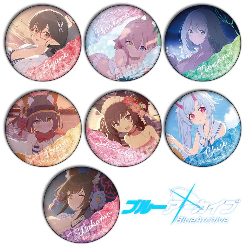 

7 шт. значок Аниме Синий архив kuromi serika Pin Broooh Button