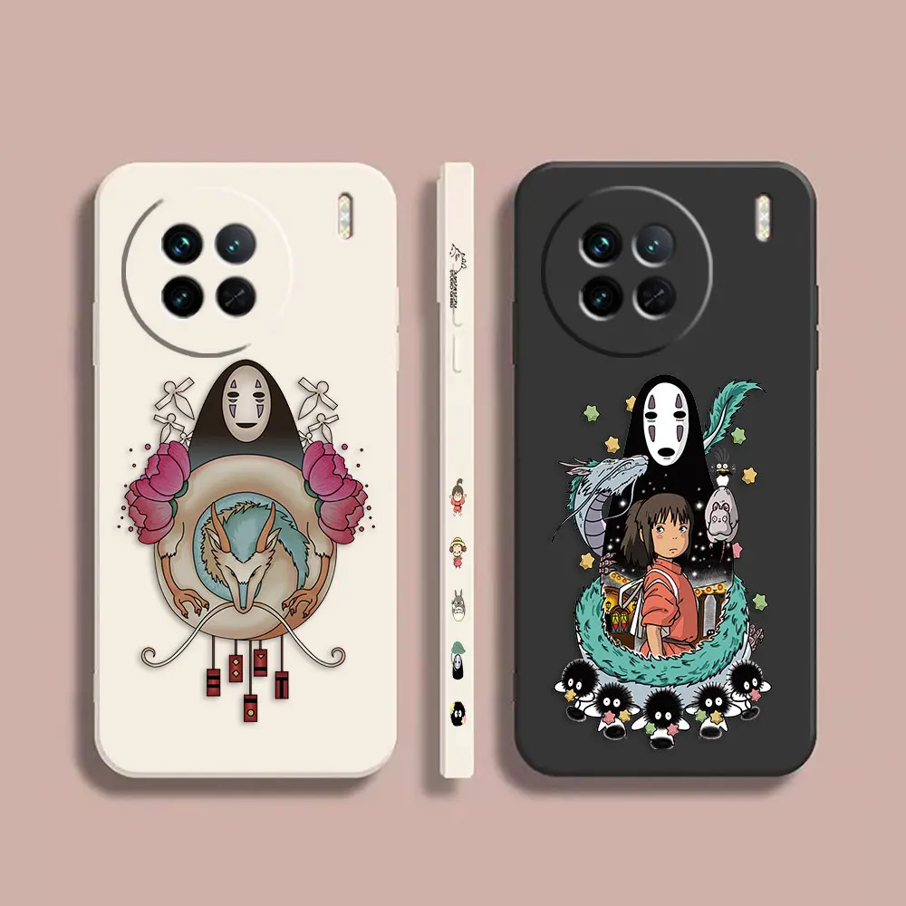 

Case For VIVO X21I X21S X23 X27 X30 X50 X60 X70 PRO PLUS Colour Simple Liquid Silicone Case Spirited Away Without A Face