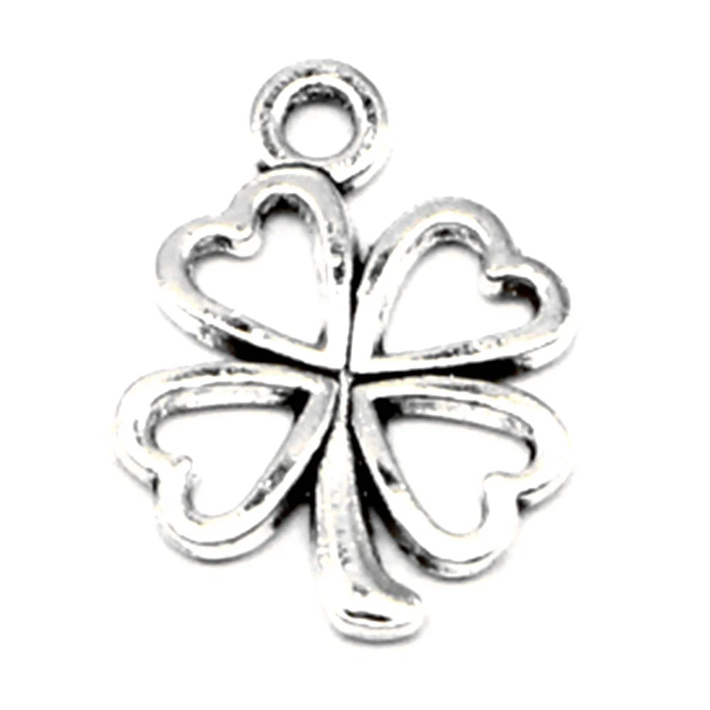 

Four-leaf Clover Charm For Making Jewelry Diy Finding 120pcs 13x17mm