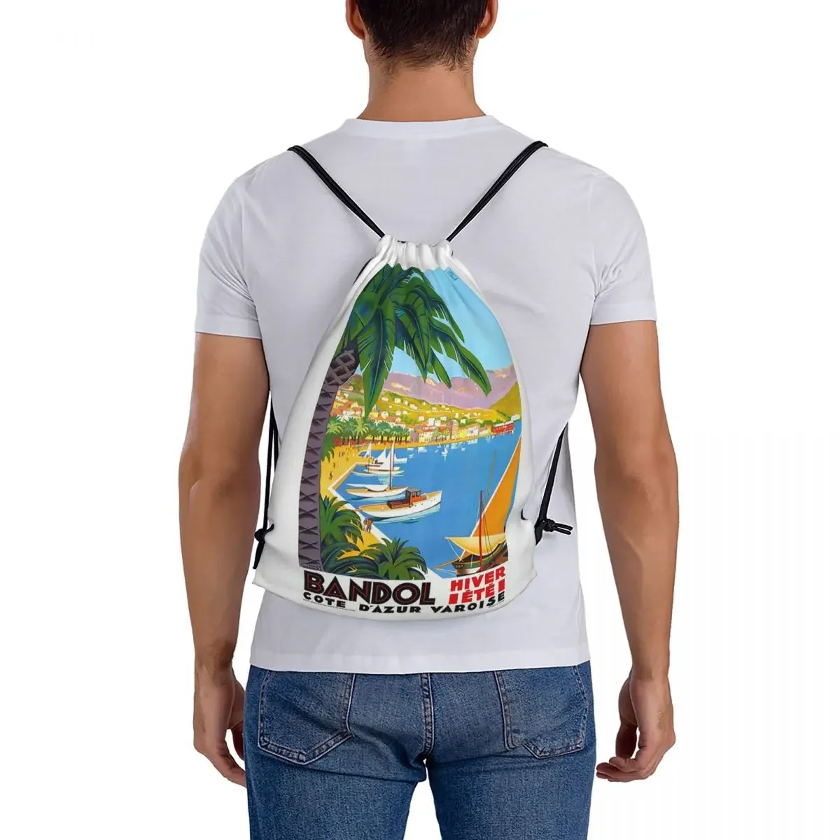 1932 FRANCE Bandol Cote Dɺzur дорожный постер рюкзаки сумки на шнурке карманная сумка для