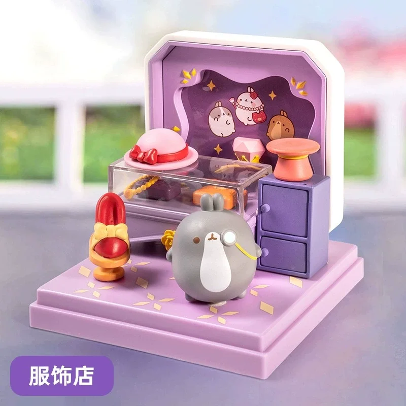 Оригинальный супермилый конструктор Molang Mini Shop: модная игрушка-сюрприз в коробке, подарок на день рождения для девочек и детей (art.: 3920da3e43e2b) - 3920da3e43e2b