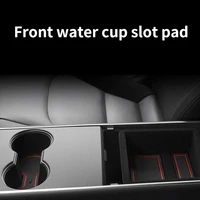 for tesla model 3 door slot pad water cup limit pad seven piece set of silicone central control non slip