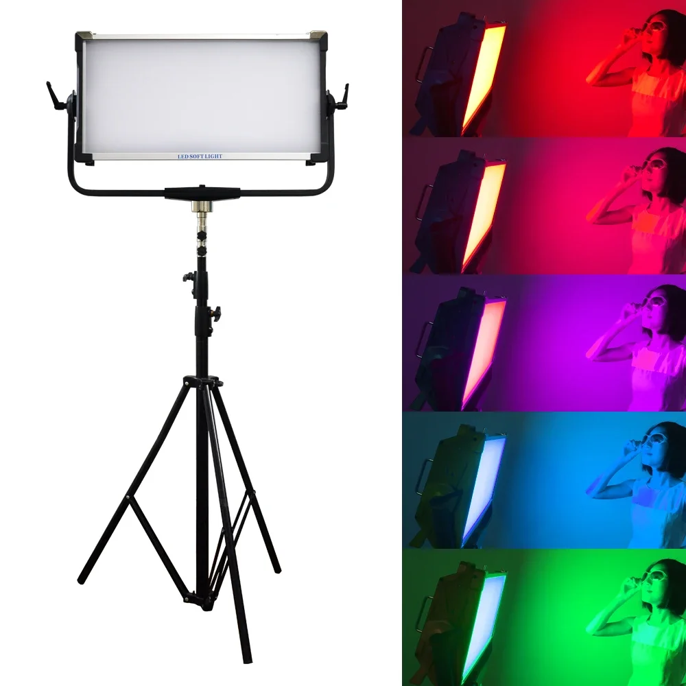 

Led RGB Video Light Professional 300W Panel Lamp Yidoblo AI-3000C Photo Studio Kit Photographic Lighting 95RA DMX Remote Control