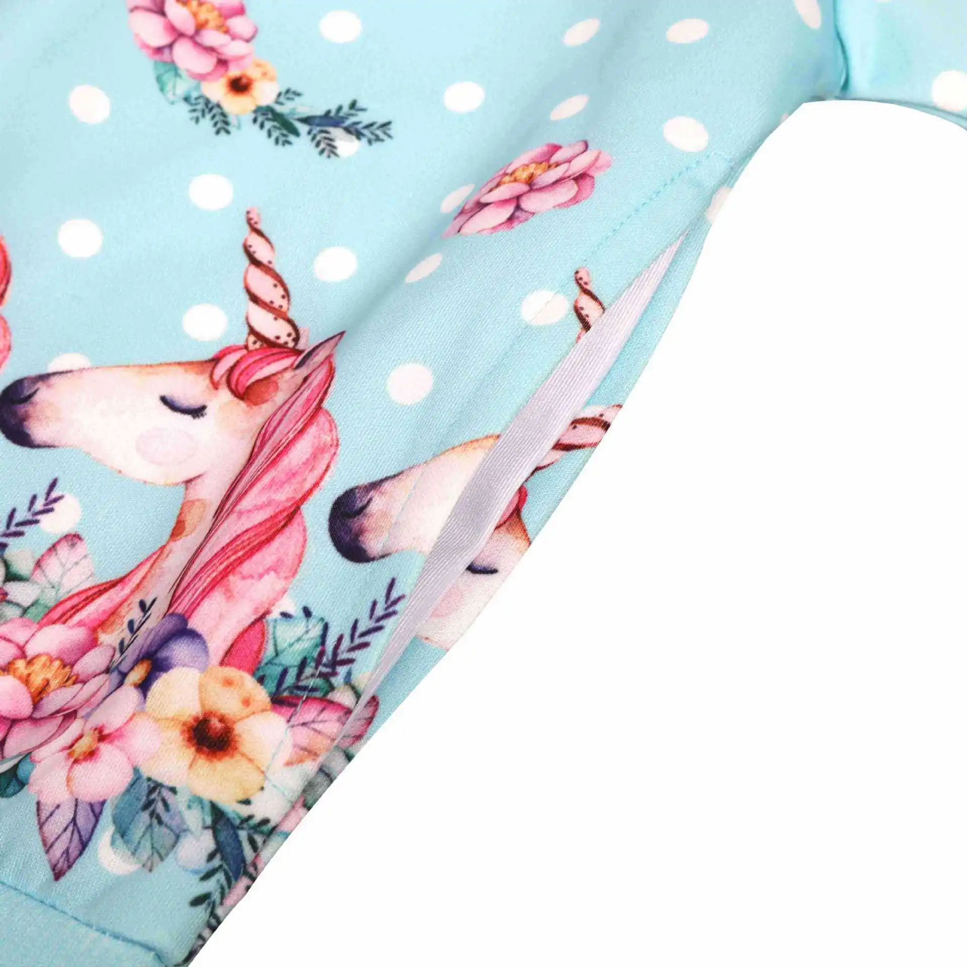 Детское хлопковое пальто для девочек с капюшоном и единорогом