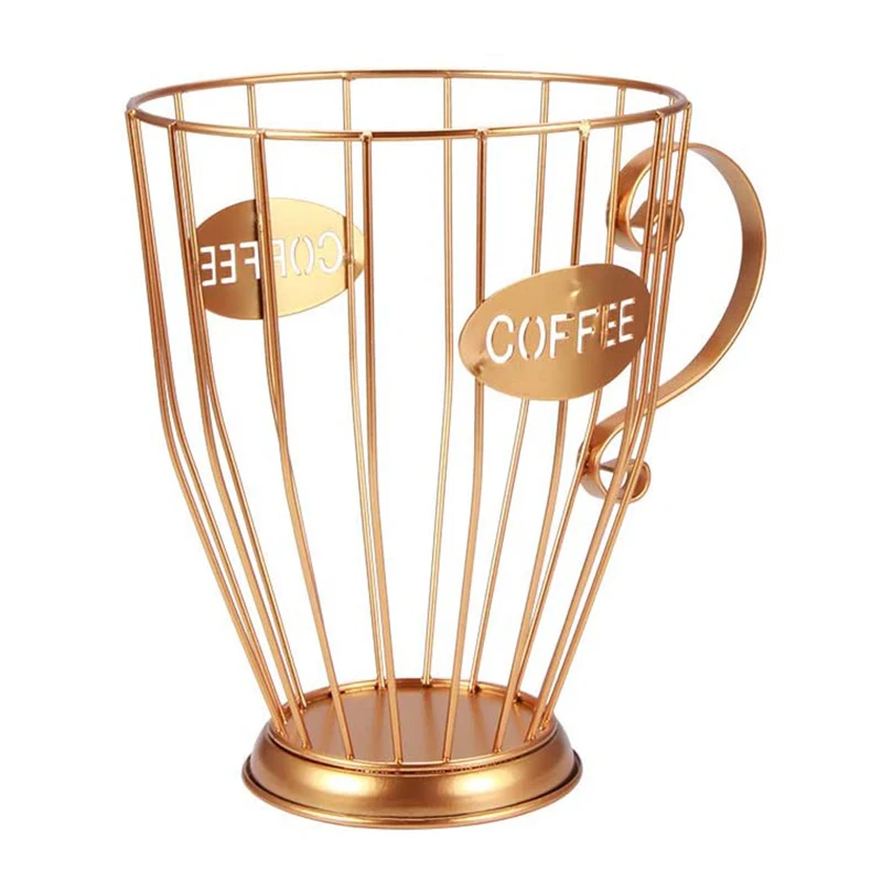 

Coffee Capsule Storage Basket,Coffee Pod Holders,Coffee Creamer Container Metal Storage Holder,Espresso Storage Basket