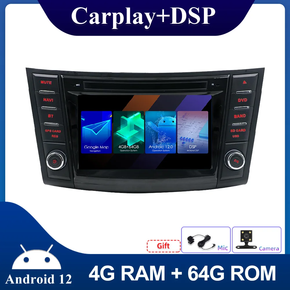 

2 Din Car Multimedia Player Autoradio For Suzuki Swift 2011-2016 DVD CD GPS DSP Carplay RDS SWC DAB 360 Camera 4G+64G