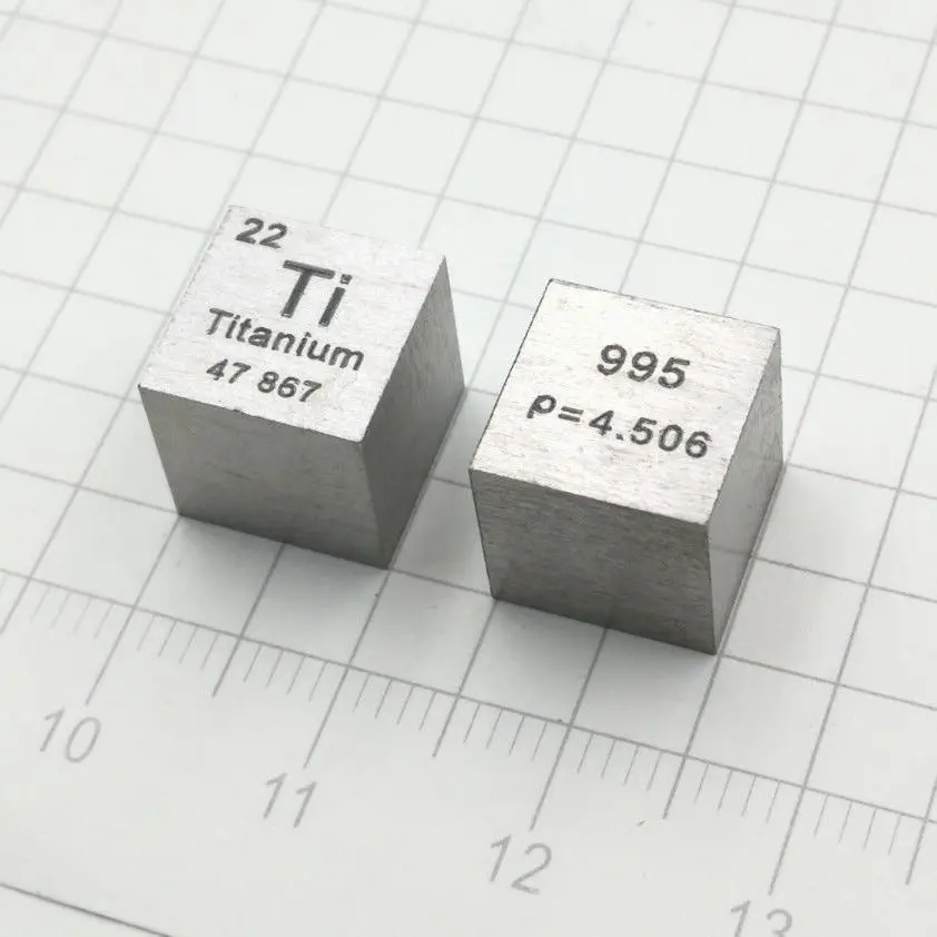 Титановый металлический куб-образец 10 х10 мм 1 шт.