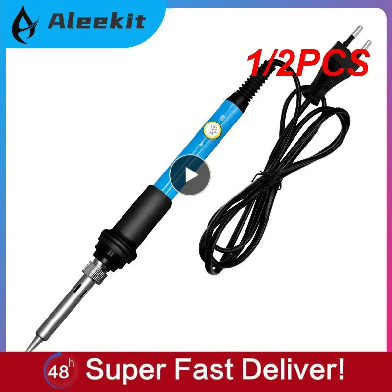 

1/2PCS Electric Soldering Iron Adjustable Temperature Digital Display Electronic Welding Repair Tools With Solder Tin Iron Tips