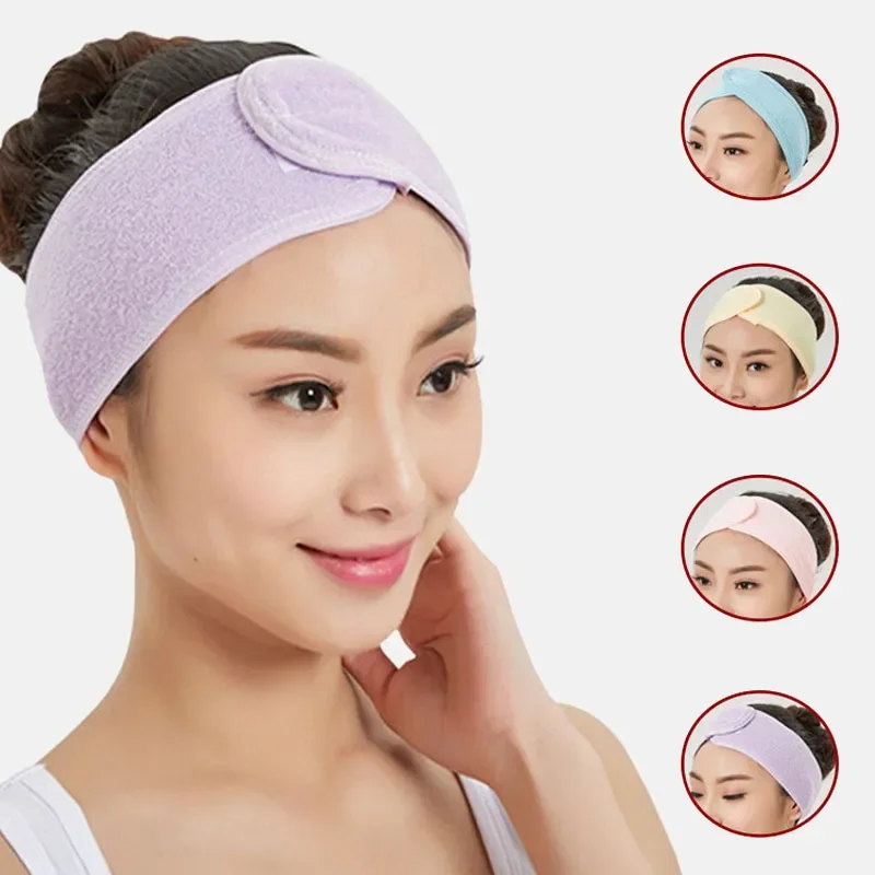 

Soft Toweling Hair Accessories Girls Headbands for Face Washing Bath Makeup Hair Band Women Adjustable Facial Headband