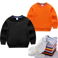 2022 children autumn solid color sweatshirt long sleeve boys girls cotton top childrens clothing new round neck bottoming shirt