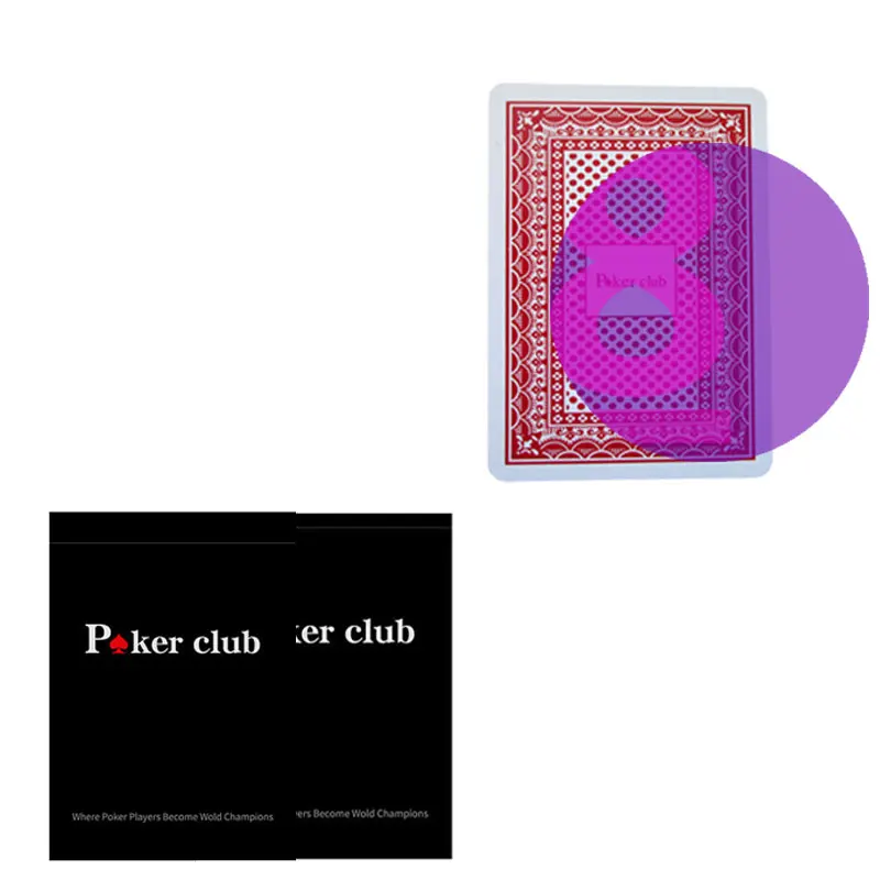 

Marked Playing Cards for UV Lenses Anti Cheating Poker Club Magic Mark Card Deck Plastic Board Game