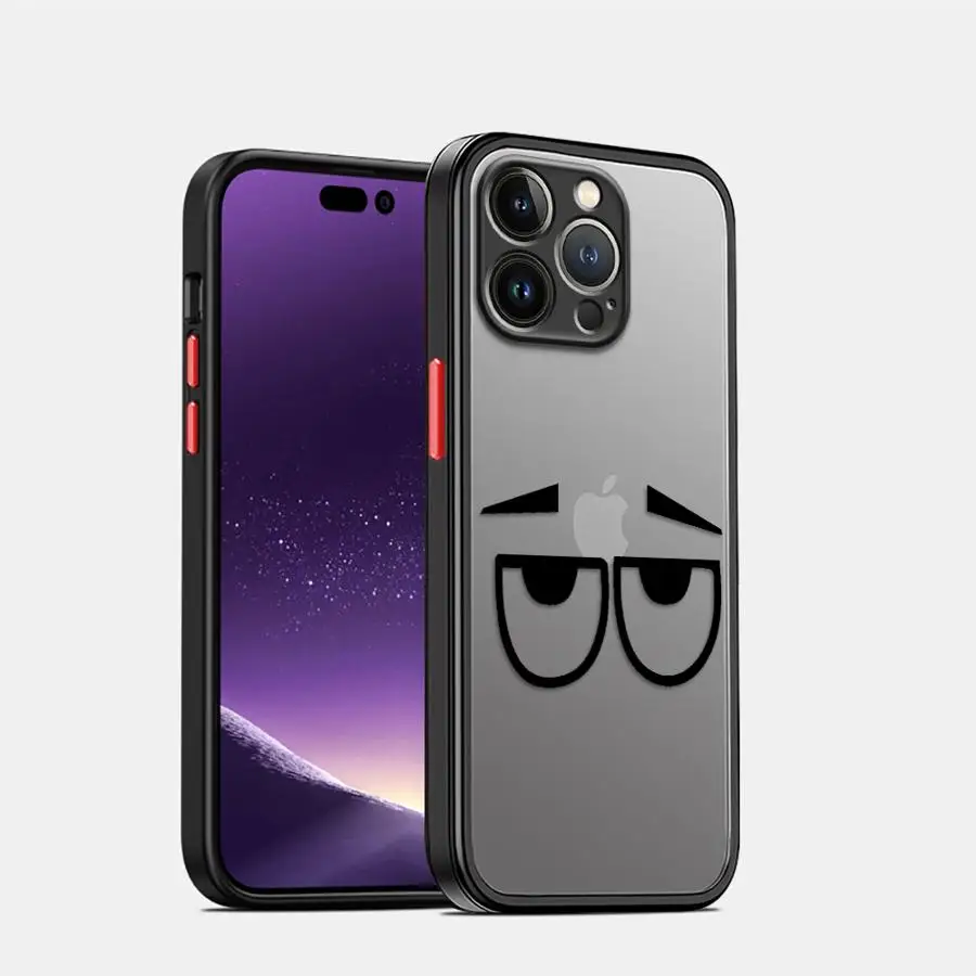 Фото Чехол для телефона с мультяшными выражениями для iPhone 17 Pro Max XS XR 16 Plus 15 17e 14 12 13 Mini 7 8 SE Air 11 №5