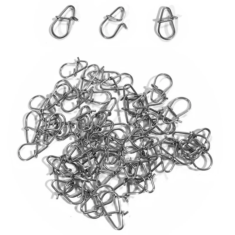 100 шт. рыболовные зажимы быстрые кренкбейты заклепки приманки разъемы для