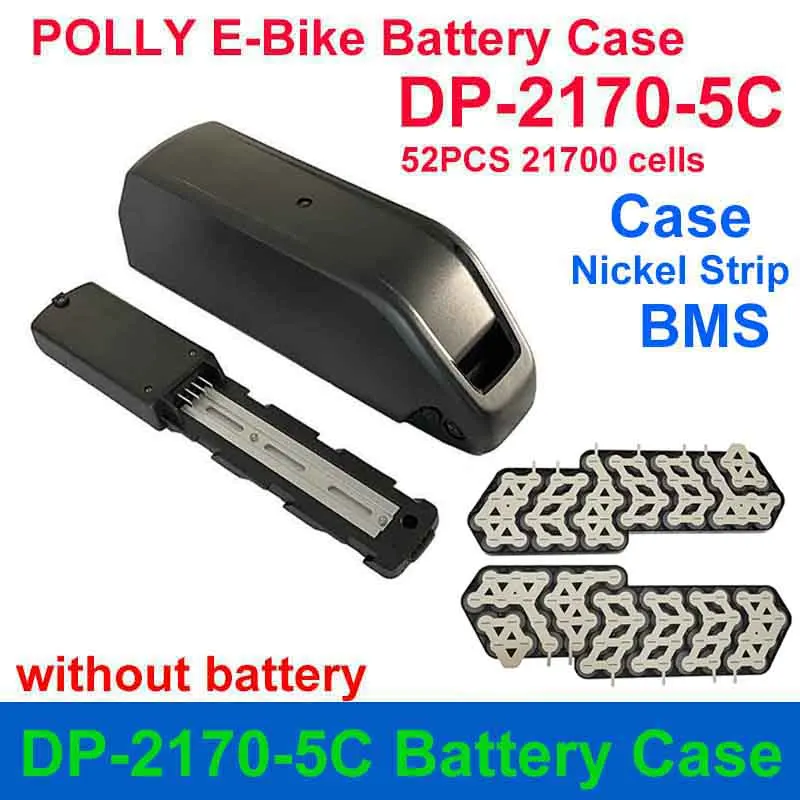 REENTION POLLY DP-2170-5C Battery Case Accessories 36V 48V Box Nickel Strip BMS 52PCS 21700 Cells for DIY DP-5C E-Bike Battery